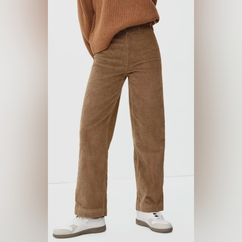 Everlane The Corduroy Wide Leg Pants In Toasted Coconut Size 00